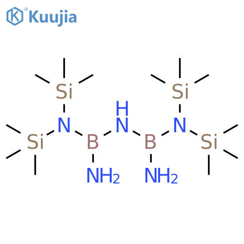 2,4-Diaza-5-sila-1,3-diborahexane-1,1,3-triamine, 5,5-dimethyl-N1,N1,4-tris(trimethylsilyl)- (9CI) structure