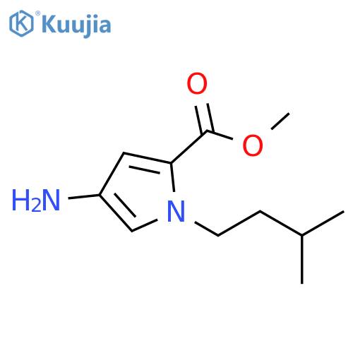 methyl 4-amino-1-(3-methylbutyl)-1H-pyrrole-2-carboxylate structure