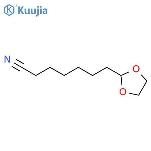 1,3-Dioxolane-2-heptanenitrile structure