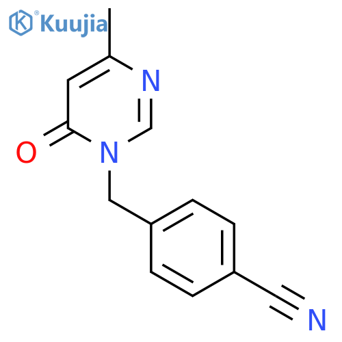 4-[(4-Methyl-6-oxo-1,6-dihydropyrimidin-1-yl)methyl]benzonitrile structure