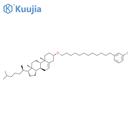 Cholest-5-ene,3-[[12-(3-iodophenyl)dodecyl]oxy]-, (3b)- (9CI) structure