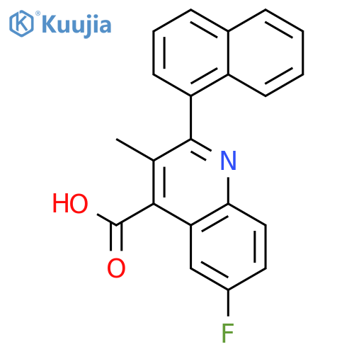 4-Quinolinecarboxylic acid, 6-fluoro-3-methyl-2-(1-naphthalenyl)- structure