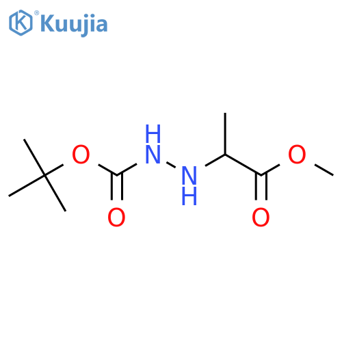 Hydrazinecarboxylic acid, 2-(2-methoxy-1-methyl-2-oxoethyl)-,1,1-dimethylethyl ester structure