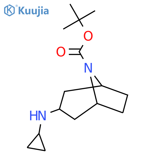 Tert-butyl 3-(cyclopropylamino)-8-azabicyclo[3.2.1]octane-8-carboxylate structure
