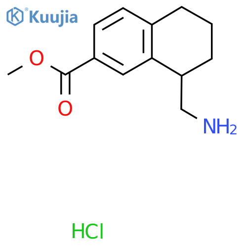 Methyl 8-(aminomethyl)-5,6,7,8-tetrahydronaphthalene-2-carboxylate hydrochloride structure