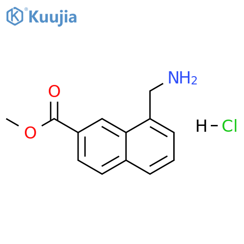 2-Naphthalenecarboxylic acid, 8-(aminomethyl)-, methyl ester, hydrochloride (1:1) structure