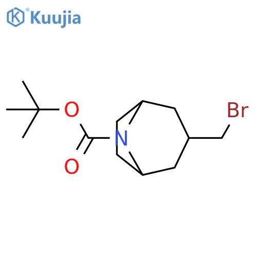 tert-butyl 3-(bromomethyl)-8-azabicyclo[3.2.1]octane-8-carboxylate structure