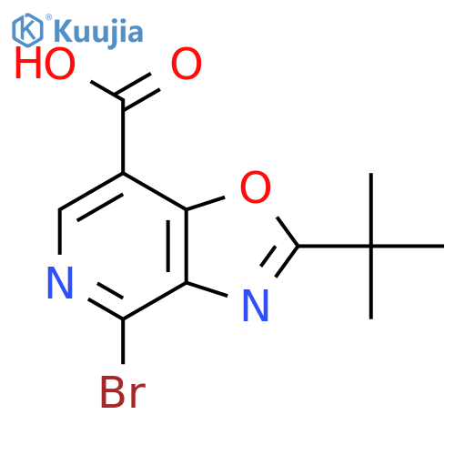4-Bromo-2-(tert-butyl)oxazolo4,5-cpyridine-7-carboxylic acid structure