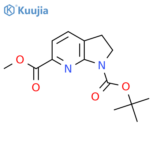 1-tert-Butyl 6-methyl 2,3-dihydro-1H-pyrrolo2,3-bpyridine-1,6-dicarboxylate structure