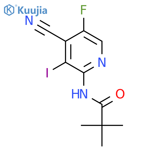 N-(4-Cyano-5-fluoro-3-iodopyridin-2-yl)pivalamide structure