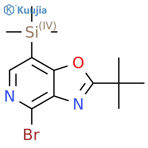 4-Bromo-2-(tert-butyl)-7-(trimethylsilyl)oxazolo4,5-cpyridine structure