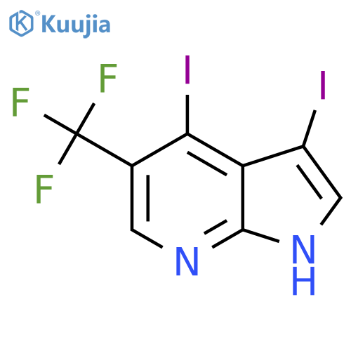 3,4-Diiodo-5-(trifluoromethyl)-1H-pyrrolo2,3-bpyridine structure