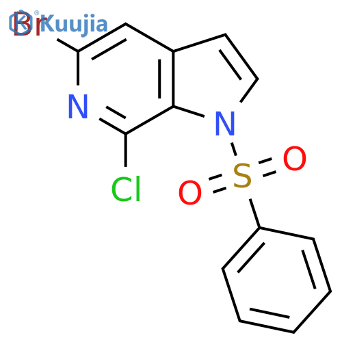 5-Bromo-7-chloro-1-(phenylsulfonyl)-1H-pyrrolo2,3-cpyridine structure