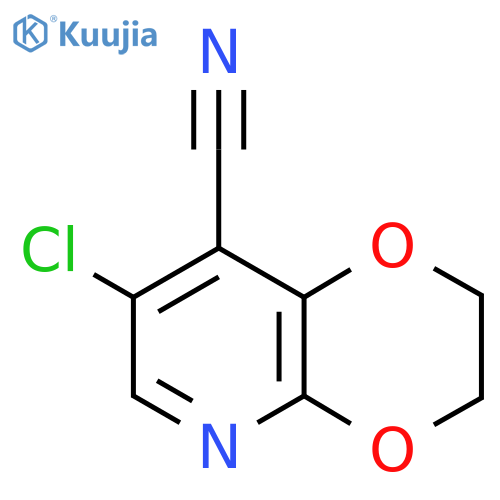 7-Chloro-2,3-dihydro-1,4dioxino2,3-bpyridine-8-carbonitrile structure