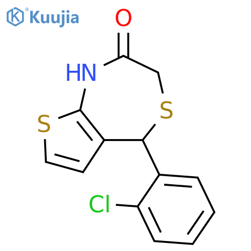 Thieno[2,3-e][1,4]thiazepin-2(3H)-one, 5-(2-chlorophenyl)-1,5-dihydro- structure