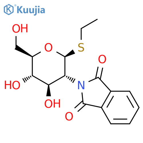 Ethyl 2-deoxy-2-(1,3-dihydro-1,3-dioxo-2H-isoindol-2-yl)-1-thio-β-D-glucopyranoside structure