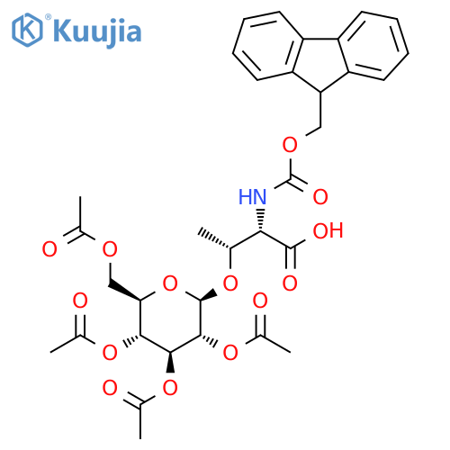 Fmoc-L-Thr(beta-D-Glc(Ac)4)-OH structure