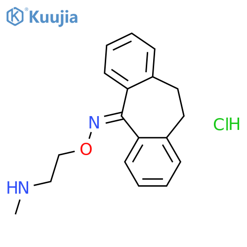 5H-Dibenzo[a,d]cyclohepten-5-one,10,11-dihydro-, O-[2-(methylamino)ethyl]oxime, hydrochloride (1:1) structure