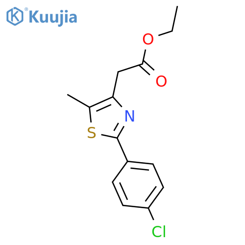 4-Thiazoleacetic acid, 2-(4-chlorophenyl)-5-methyl-, ethyl ester structure