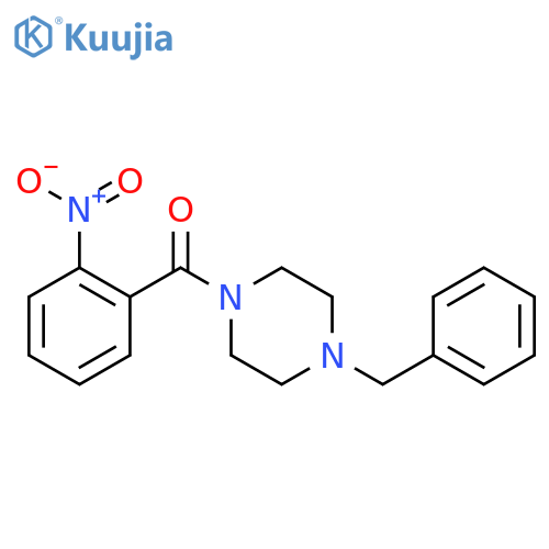 2-Nitrophenyl 4-benzylpiperazinyl ketone structure