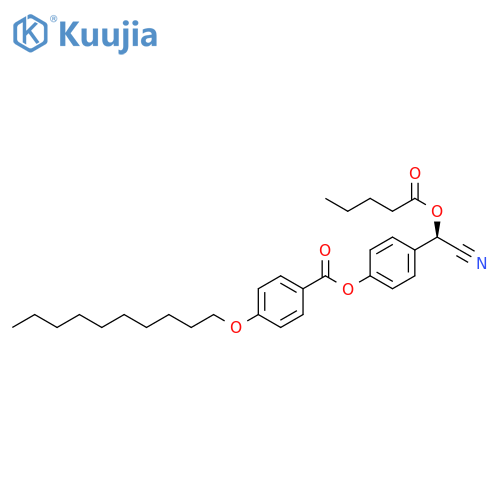 Benzoic acid, 4-(decyloxy)-, 4-[cyano[(1-oxopentyl)oxy]methyl]phenyl ester, (R)- (9CI) structure