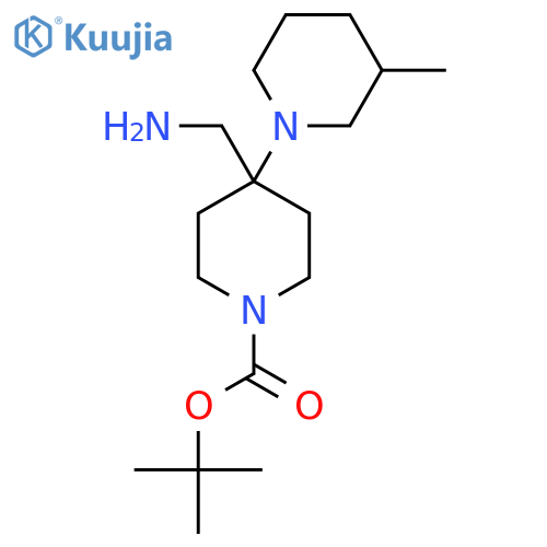 tert-butyl 4-(aminomethyl)-4-(3-methylpiperidin-1-yl)piperidine-1-carboxylate structure