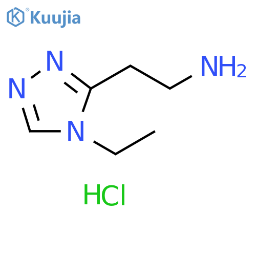 2-(4-ethyl-4H-1,2,4-triazol-3-yl)ethan-1-amine dihydrochloride structure