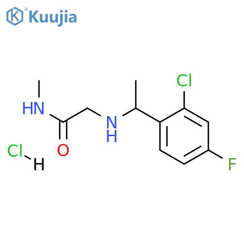 2-{1-(2-chloro-4-fluorophenyl)ethylamino}-N-methylacetamide hydrochloride structure