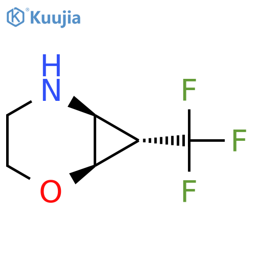(1R,6S,7S)-7-(trifluoromethyl)-2-oxa-5-azabicyclo[4.1.0]heptane structure