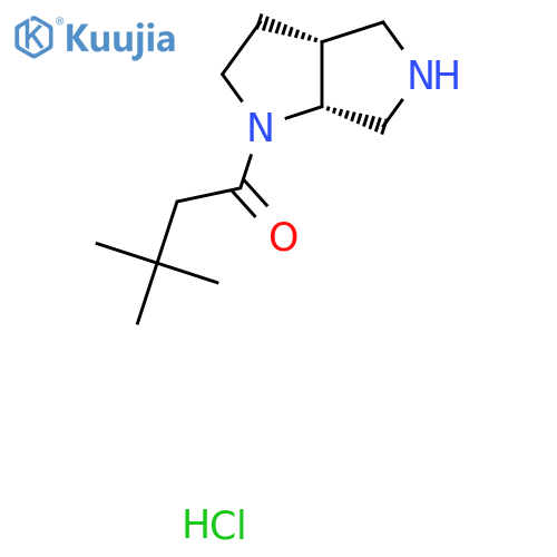 rac-1-(3aR,6aR)-octahydropyrrolo2,3-cpyrrol-1-yl-3,3-dimethylbutan-1-one hydrochloride structure
