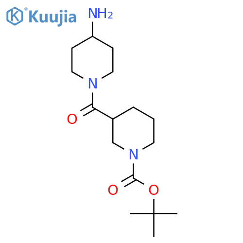 tert-butyl 3-(4-aminopiperidine-1-carbonyl)piperidine-1-carboxylate structure