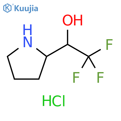 2,2,2-trifluoro-1-(pyrrolidin-2-yl)ethan-1-ol hydrochloride structure