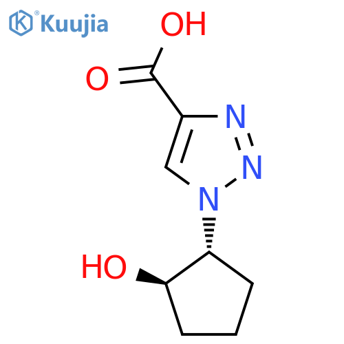rac-1-(1R,2R)-2-hydroxycyclopentyl-1H-1,2,3-triazole-4-carboxylic acid structure