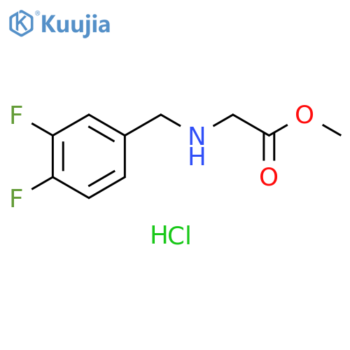 methyl 2-{(3,4-difluorophenyl)methylamino}acetate hydrochloride structure