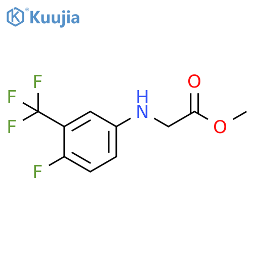 Glycine, N-[4-fluoro-3-(trifluoromethyl)phenyl]-, methyl ester structure