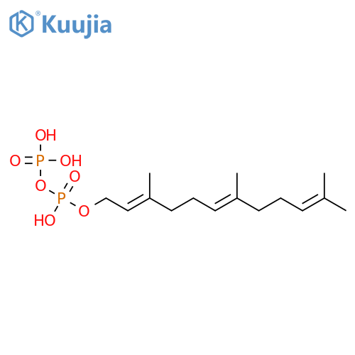 Diphosphoric acid,P-(3,7,11-trimethyl-2,6,10-dodecatrienyl) ester structure