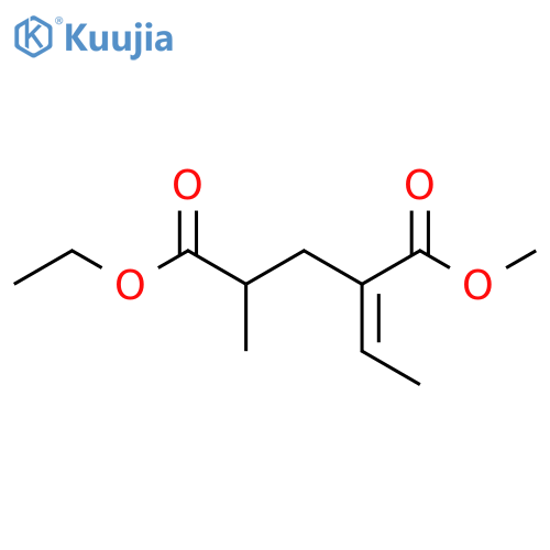 Pentanedioic acid, 2-ethylidene-4-methyl-, 5-ethyl 1-methyl ester, (2Z)- structure