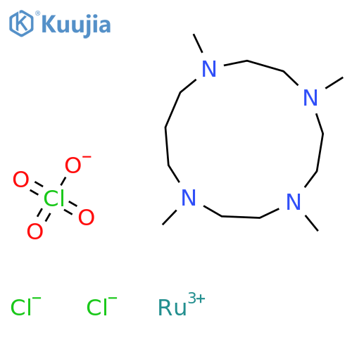 ruthenium(3+) chloride perchlorate - 1,4,7,10-tetramethyl-1,4,7,10-tetraazacyclotridecane (1:2:1:1) structure