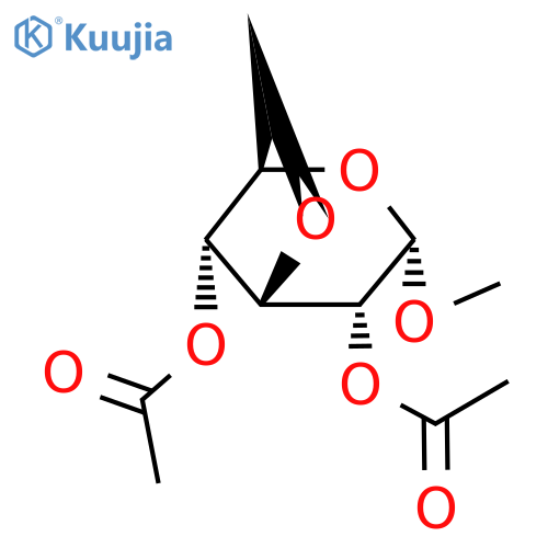 Methyl 2,4-di-O-acetyl-3,6-anhydro-α-D-glucopyranoside structure