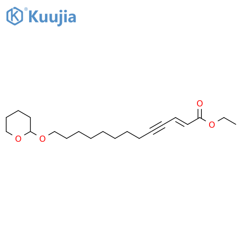 2-Tridecen-4-ynoic acid, 13-[(tetrahydro-2H-pyran-2-yl)oxy]-, ethyl ester, (E)- (9CI) structure