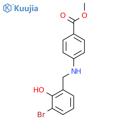 methyl 4-{(3-bromo-2-hydroxyphenyl)methylamino}benzoate structure