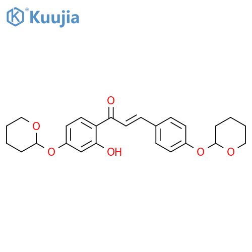 2-Propen-1-one, 1-[2-hydroxy-4-[(tetrahydro-2H-pyran-2-yl)oxy]phenyl]-3-[4-[(tetrahydro-2H-pyran-2-yl)oxy]phenyl]-, (E)- (9CI) structure