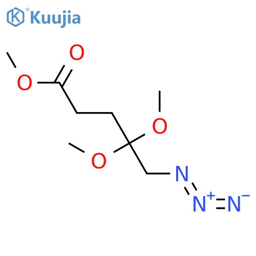 Pentanoic acid, 5-azido-4,4-dimethoxy-, methyl ester structure