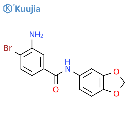 3-Amino-N-(benzo[d][1,3]dioxol-5-yl)-4-bromobenzamide structure
