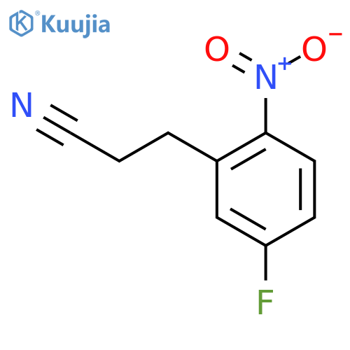 3-(5-Fluoro-2-nitrophenyl)propanenitrile structure