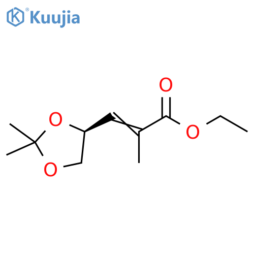 (S,E)-ethyl 3-(2,2-dimethyl-1,3-dioxolan-4-yl)-2-methylacrylate structure