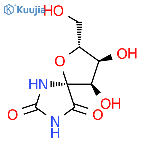 6-Oxa-1,3-diazaspiro[4.4]nonane-2,4-dione,8,9-dihydroxy-7-(hydroxymethyl)-, (5S,7R,8S,9R)- structure