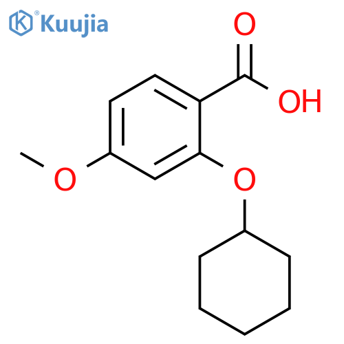 2-(cyclohexyloxy)-4-methoxybenzoic acid structure