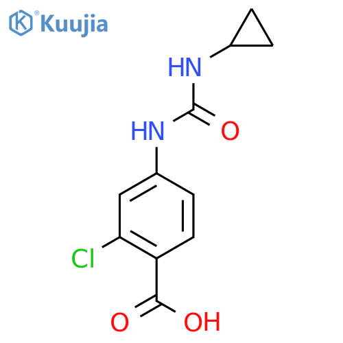 2-chloro-4-(cyclopropylcarbamoyl)aminobenzoic acid structure