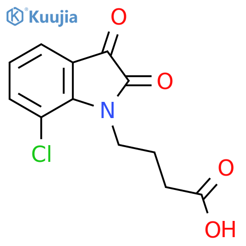 4-(7-Chloro-2,3-dioxoindol-1-yl)butanoic acid structure